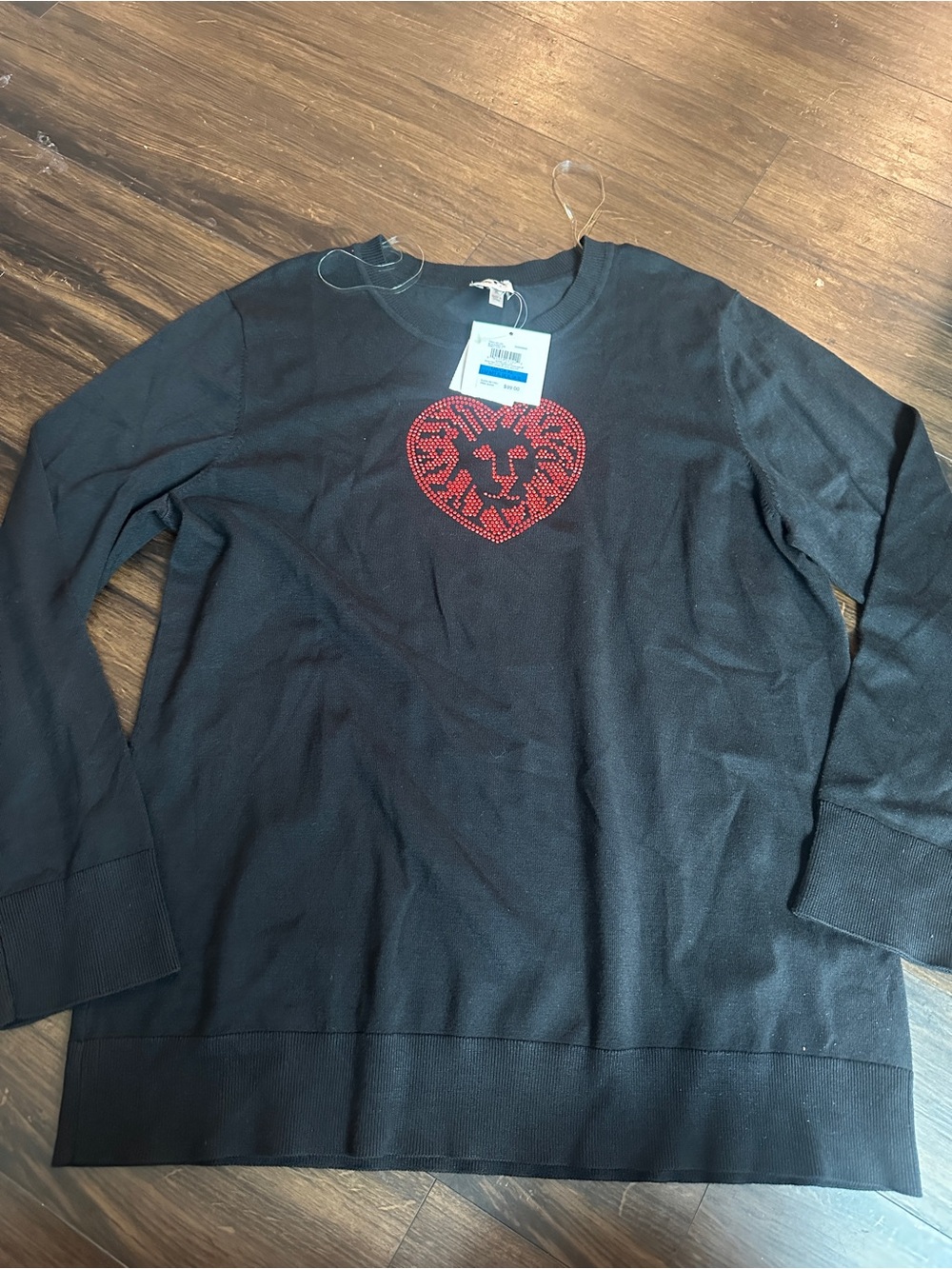 Anne Klein Black Knit Sweater Size XL